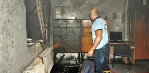 Kahramanmaraş'ta okulda yangın