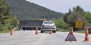 Çanakkale-İzmir yolu ulaşıma kapandı