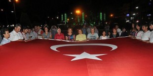 Zonguldak'ın Ereğli ilçesinde saldırı protesto edildi