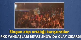 PKK yandaşları Beyaz Show’da olay çıkardı
