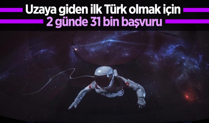 Uzaya giden ilk Türk olmak için 2 günde 31 bin başvuru yapıldı