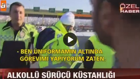 Alkollü sürücünün polisi çıldırttığı anlar!