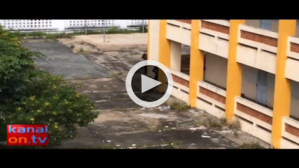 Sırıkla yapılan ilginç kurtarma operasyonu