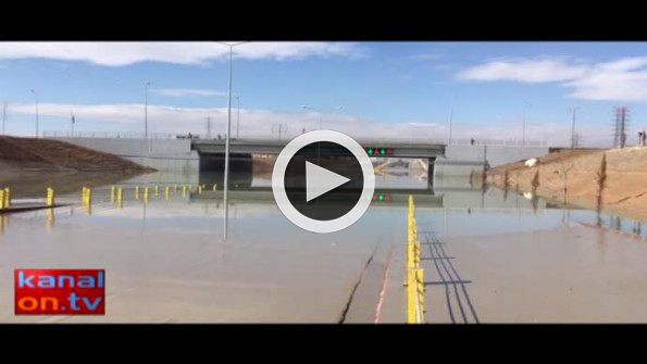 Konya’da yağmur nedeniyle alt geçit trafiğe kapandı