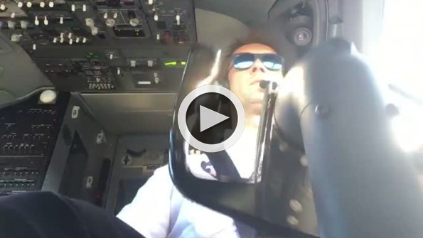 Uçağı indirirken ecel terleri döken pilot!