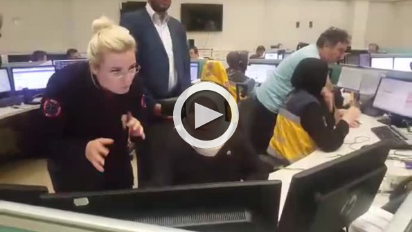 Hüsnüye Erdoğan 112 Acil Çağrı Merkezi’nde ihbarları cevaplandırdı