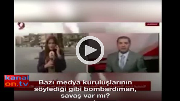 Esed’in televizyonunda canlı yayında bomba sesleri yükseldi