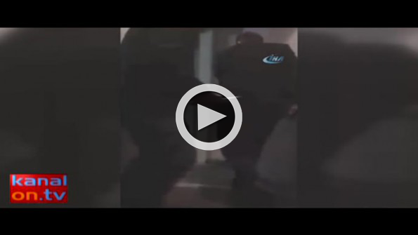 Kendisini kurtaran polise sarılıp ağladı