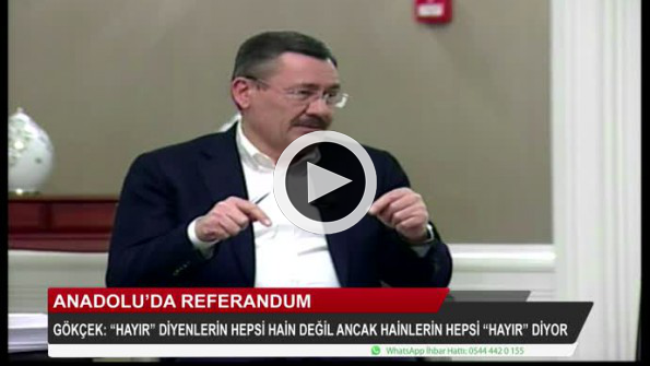 Melih Gökçek: ’Hayır’ diyenlerin hepsi hain değil ama...