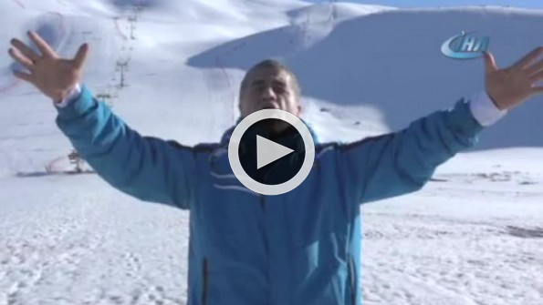 Aydın Aydın kar üzerine balla ’Evet’ yazdı