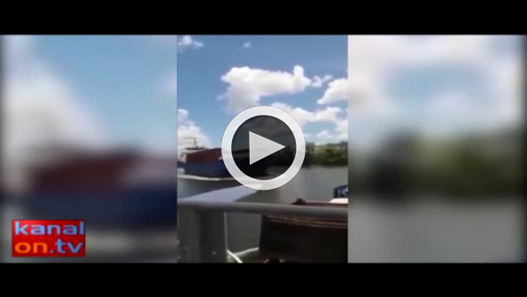 Kargo gemisinin tekneyi batırdığı o anlar