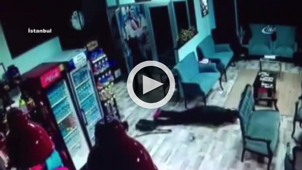 Spor salonunda infaz kamerada