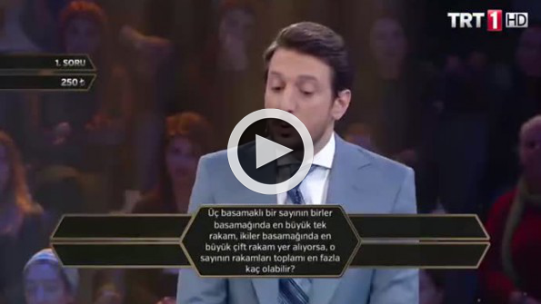 TRT’de sorulan efsane matematik sorusu