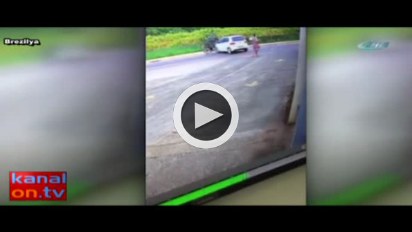 Motosikletli metrelerce havalandı