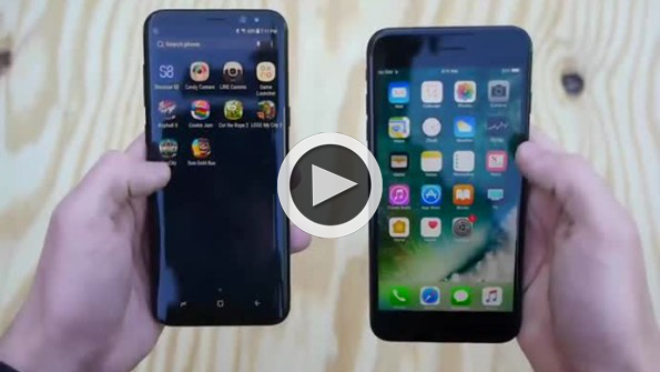 Galaxy S8 ve iPhone 7 Plus yanma testinde