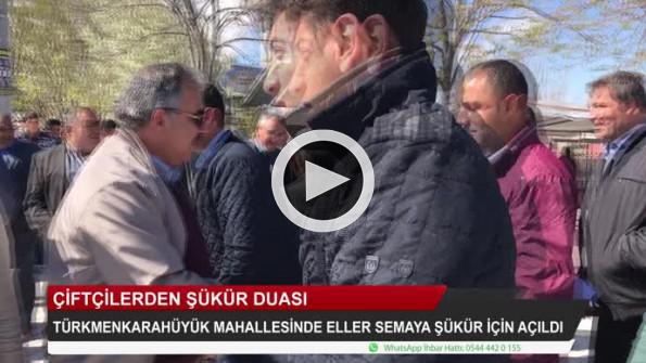 Çumra’dan şükür duası
