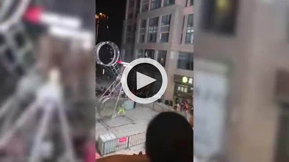 Gösteri sırasında feci kaza