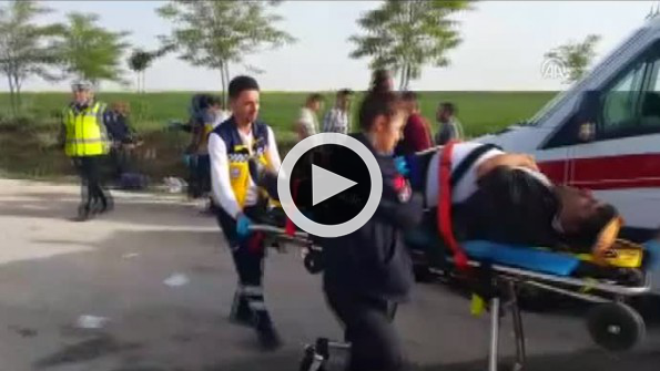 Konya’da otobüs devrildi: 38 yaralı