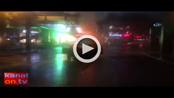 Seyir halindeki otomobil alev alev yandı