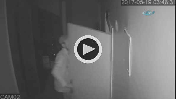 V maskeli hırsız kameraya takıldı