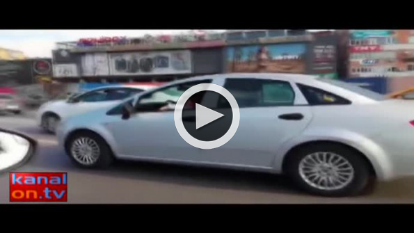 Trafikte görenler şoke oldu!