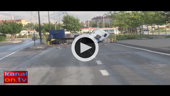 Konya’da tır alt geçit duvarına çarptı: 2 yaralı