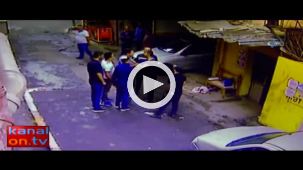 Esnaf ile torbacılar arasındaki silahlı çatışma kamerada