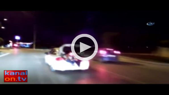 Denizli’de trafikte pes dedirten görüntü