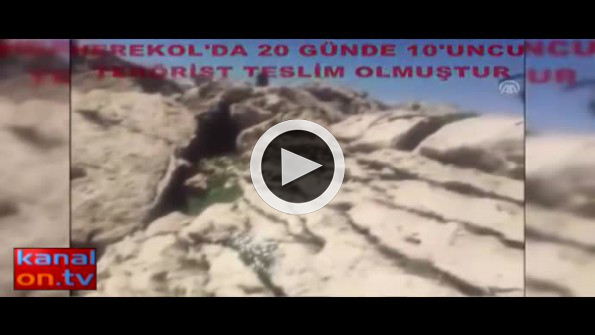 Teröristin teslim olma anı kamerada