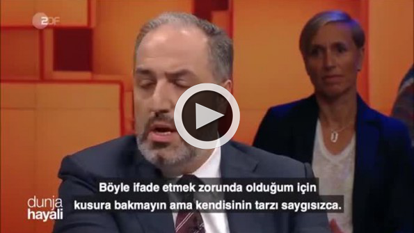 Alman televizyonunda Alman Bakana saygı dersi verdi
