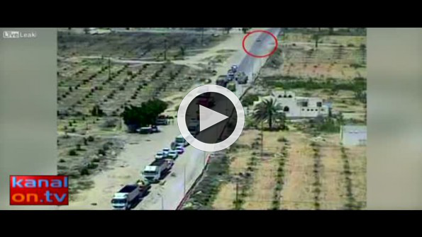 Tankın ezdiği bombalı araç böyle patladı!