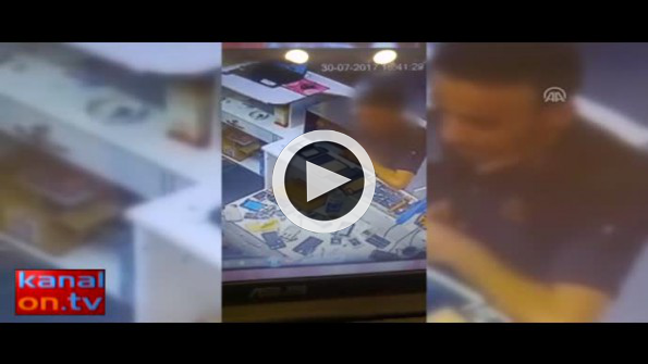Cep telefonu hırsızlığı güvenlik kamerasında