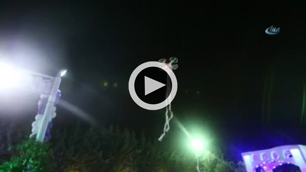 Geline takıyı drone ile ulaştırdı