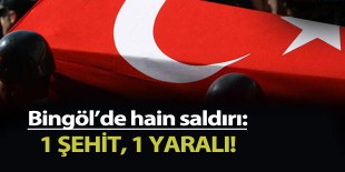 Bingöl’de saldırı: 1 şehit, 1 yaralı