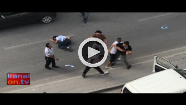 Konya trafiğinde kavga! İşte o anlar