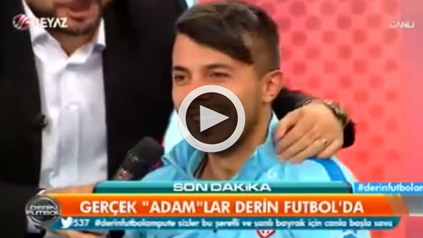 Milli futbolcudan canlı yayında evlenme teklifi