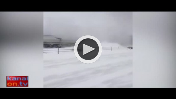 Kar fırtınası zincirleme kazaya sebep oldu