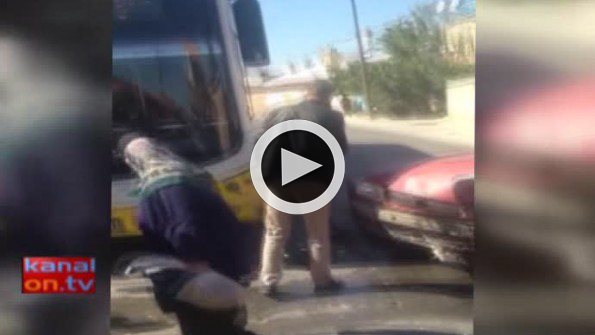 Konya’da belediye otobüsü ile otomobil çarpıştı: 1 yaralı