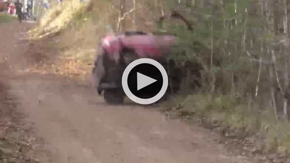 Rallici virajı alamayınca ağaçları domino taşı gibi devirdi