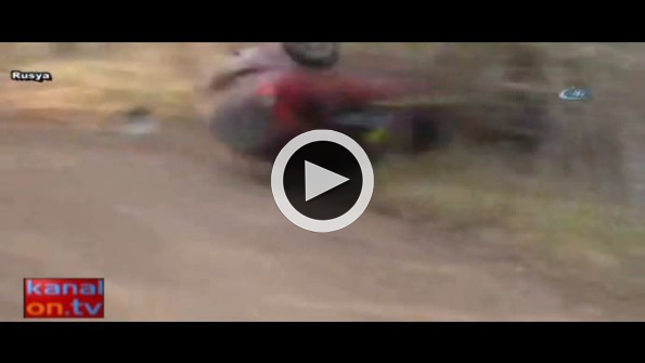 Ralli sırasında faciadan dönüldü: O anlar kamerada