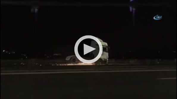 TIR alarmı: Polis ateş açarak durdurdu