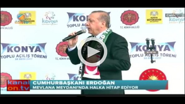 Erdoğan, Konya’dan dünyaya mesaj verdi: Sizin buralarda ne işiniz var?