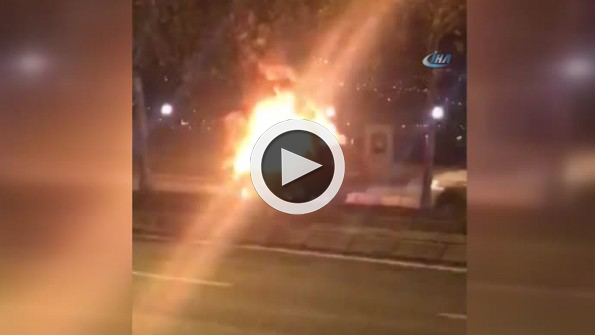 Yanan aracını bırakıp kaçtı