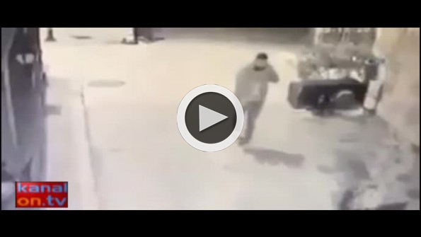 Maganda kediye kurşun yağdırdı