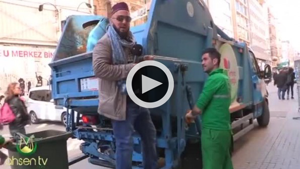Muhabiri rezil eden temizlik görevlisi