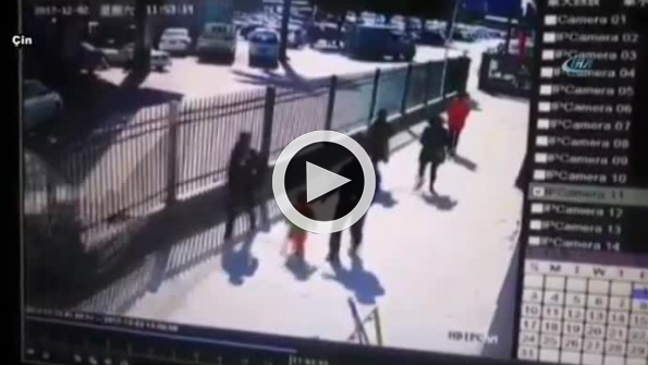 Çin’de akıl almaz kaza