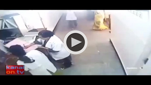 Kalp krizi geçiren doktorun ölüm anı kamerada!