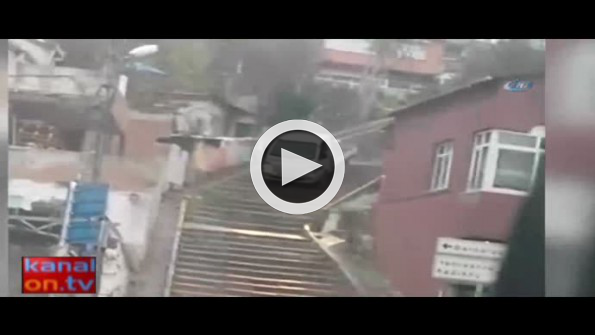 Yol yerine merdivenleri seçen sürücü kamerada