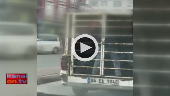 Konya trafiğinde dikkat çeken görüntü!
