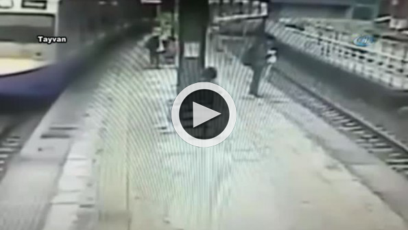 Trene binmek için acele edince canından oldu